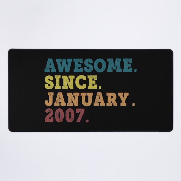 Item preview, Awesome Since January 2007 Retro Vintage 15th Birthday Gift designed and sold by designbychow.