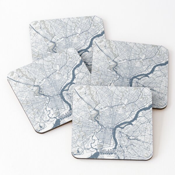 Item preview, Philadelphia City Map of Pennsylvania, USA - Coastal designed and sold by deMAP.