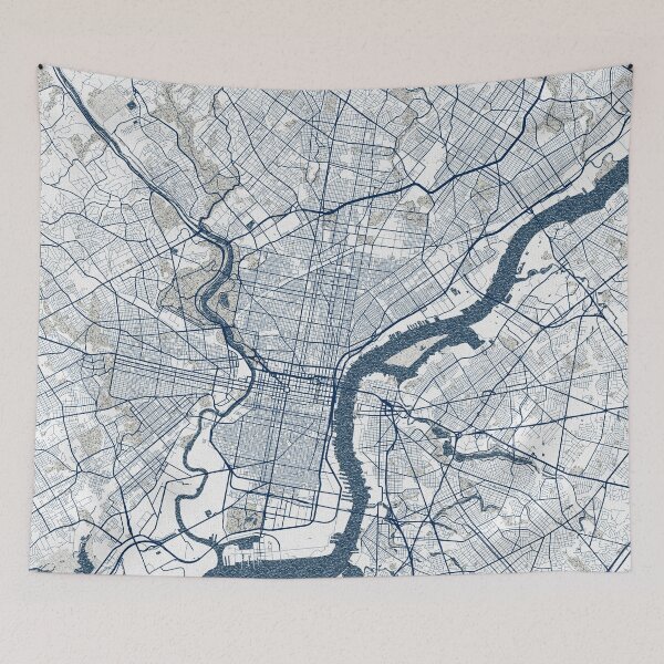 Item preview, Philadelphia City Map of Pennsylvania, USA - Coastal designed and sold by deMAP.