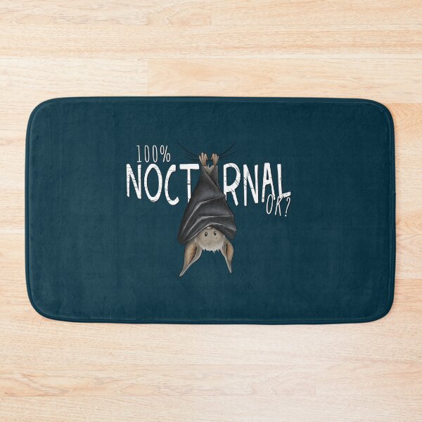 Item preview, 100% Nocturnal, OK? Casual Funny Dark Gothic Bat designed and sold by Skizzenmonster.