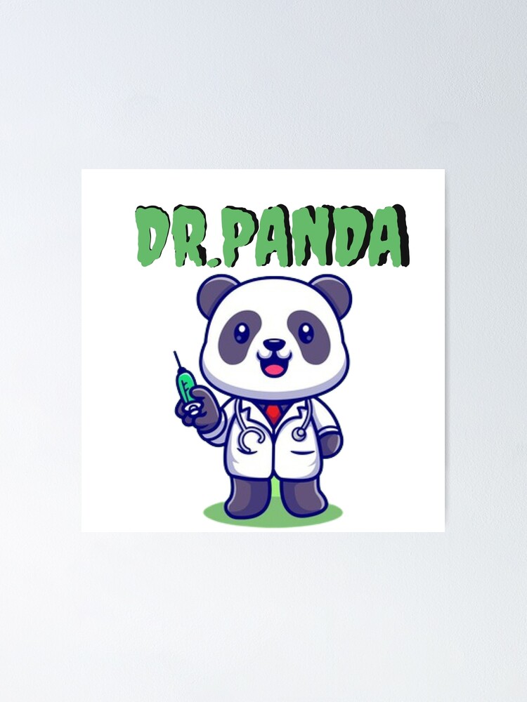 Poster for Sale mit Dr.Panda-lustiger Arzt Panda-niedlicher