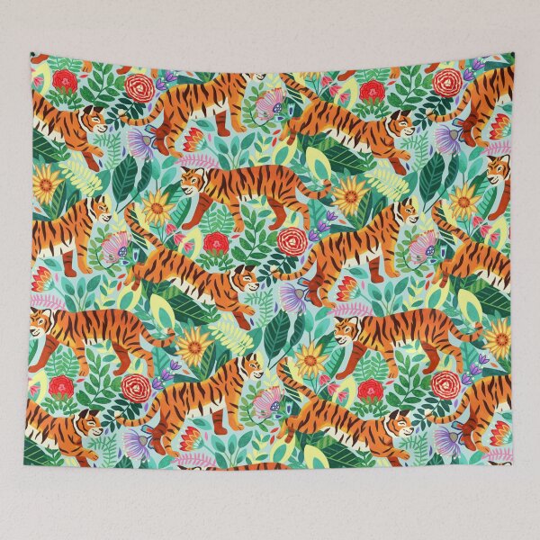 Item preview, Thriving Tiger Tangle & Funky Flora  designed and sold by TigaTiga.