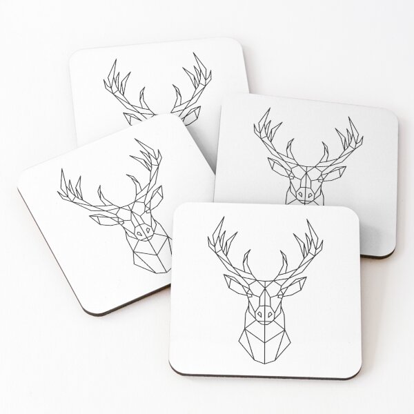 Item preview, geometric art design deer stag animal designed and sold by JAG2B.