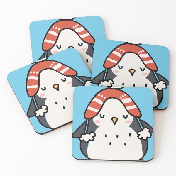 Item preview, Penguin wearing winter beanie hat Sticker designed and sold by VkovskiGlimm.