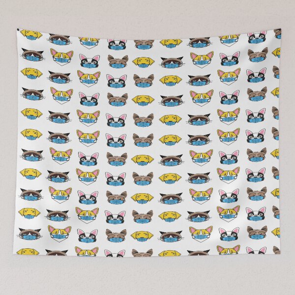 Item preview, Dog and Cat in mask designed and sold by Wilkinson39.