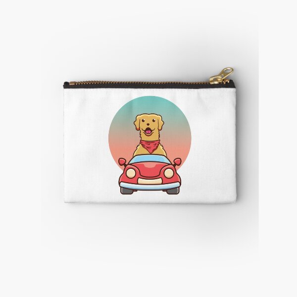 Item preview, Golden Retriever Driving Front View - Dog Driving a Car Art designed and sold by thecatcouch.