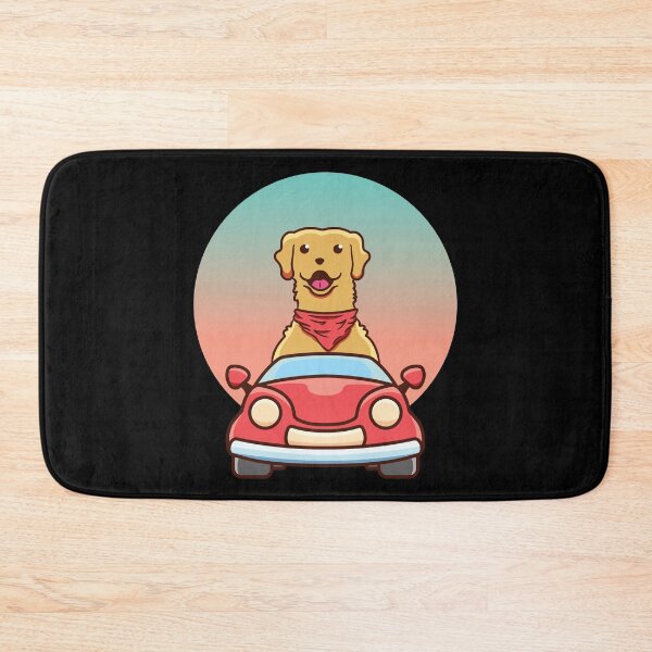 Item preview, Golden Retriever Driving Front View - Dog Driving a Car Art designed and sold by thecatcouch.