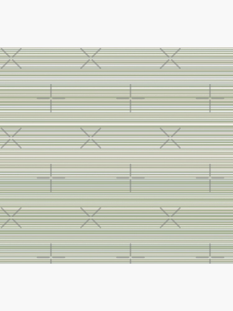 Fine Stripes Sage Green - Striped Pattern in Sage Beige Grey Cream by kierkegaard