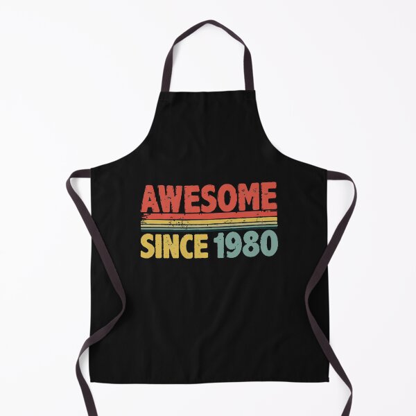 Item preview, Awesome Since 1980 Vintage Retro Style Born in 1980 Gift for Men Women T-Shirt designed and sold by RoisinMcConnell.