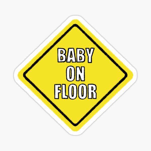 "Baby on Floor" Sticker by SonataDesigns Redbubble