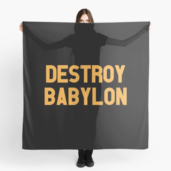 Item preview, Destroy Babylon reggae tshirt designed and sold by kingmadstudio.