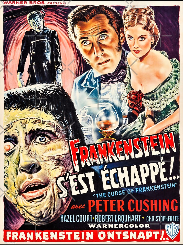 The Curse of Frankenstein Vintage Belgian Poster 1957 | Active T-Shirt