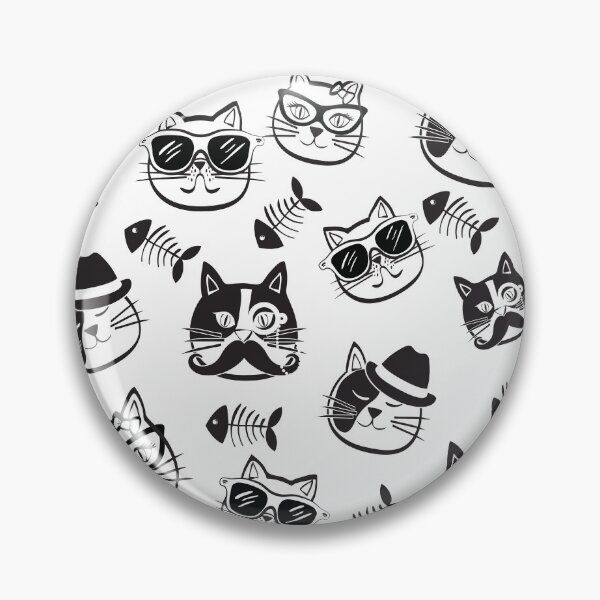 Item preview, cat, glasses and fish designed and sold by JAG2B.