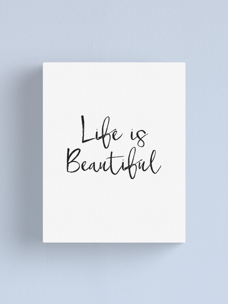 Affiche Scandinave Dorm Wall Art French Printable Affiche Citation French Quote La Vie Est Belle Life Is Beautiful Inspirational Quote Canvas Print By Nathanmoore Redbubble