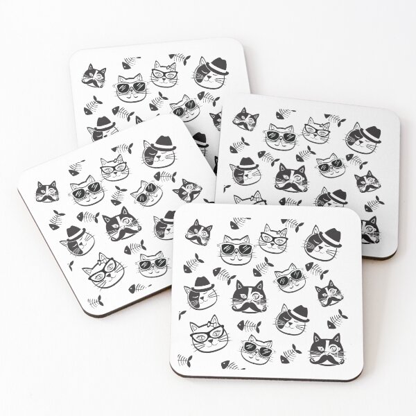 Item preview, cat, glasses and fish designed and sold by JAG2B.