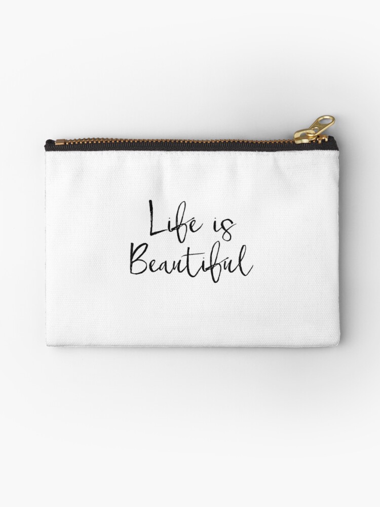 Affiche Scandinave Dorm Wall Art French Printable Affiche Citation French Quote La Vie Est Belle Life Is Beautiful Inspirational Quote Zipper Pouch By Nathanmoore Redbubble