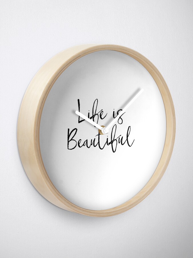 Affiche Scandinave Dorm Wall Art French Printable Affiche Citation French Quote La Vie Est Belle Life Is Beautiful Inspirational Quote Clock By Nathanmoore Redbubble