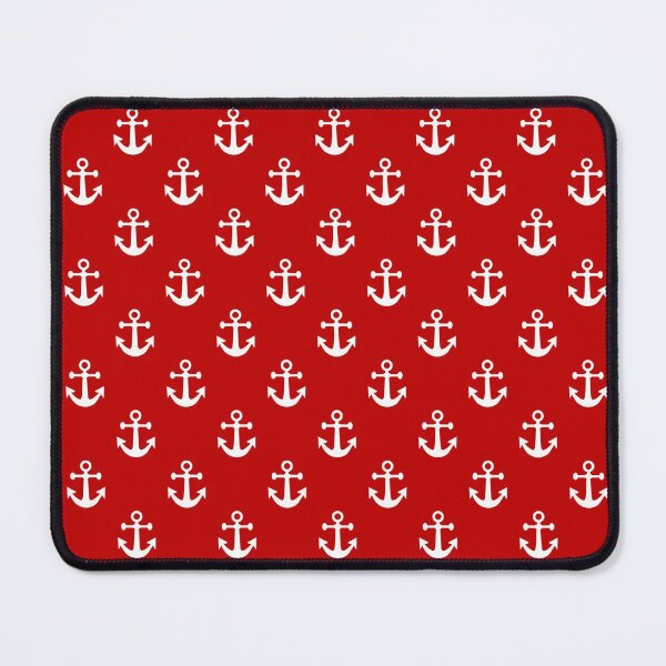 Item preview, Nautical white anchor on a red background designed and sold by IoanaHraball.