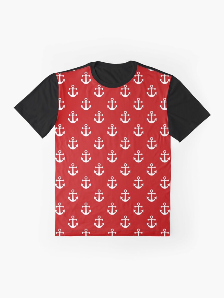 Sublimation Transfer T Shirt Design Anchor Red White Blue