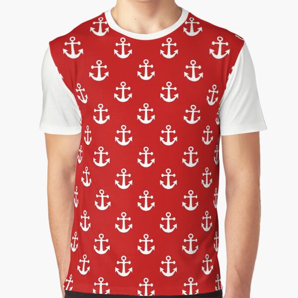 Sublimation Transfer T Shirt Design Anchor Red White Blue