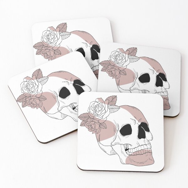 Item preview, boho floral skull, cute skull, femine skull, mom life floral skull designed and sold by supervibesonly.