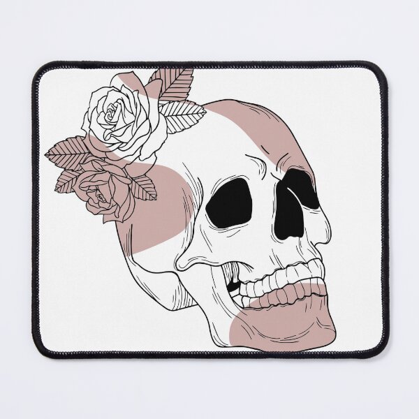 Item preview, boho floral skull, cute skull, femine skull, mom life floral skull designed and sold by supervibesonly.