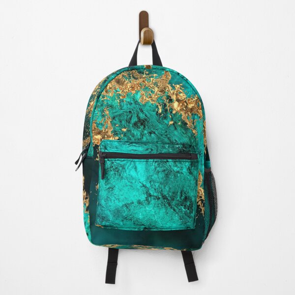 Item preview, Emerald Jade Gold Splatter Abstract designed and sold by k9printart.
