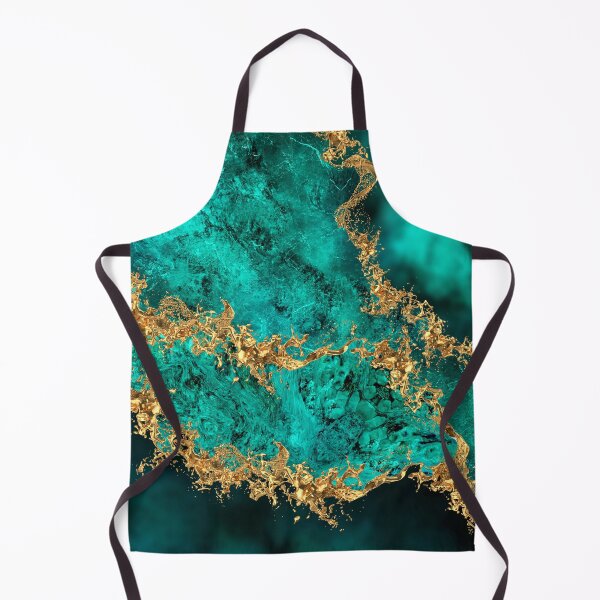 Item preview, Emerald Jade Gold Splatter Abstract designed and sold by k9printart.