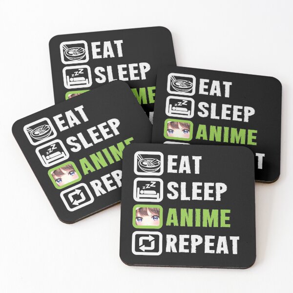 Item preview, I Eat Sleep Anime Repeat Ramen Kawaii designed and sold by James Lewis.