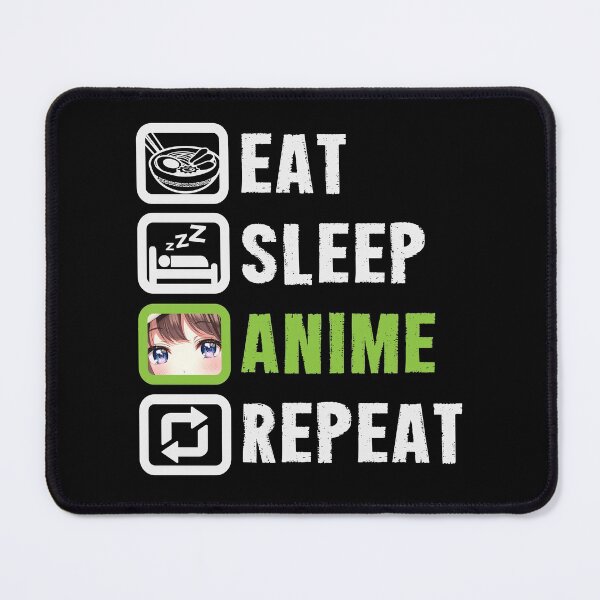 Item preview, I Eat Sleep Anime Repeat Ramen Kawaii designed and sold by James Lewis.