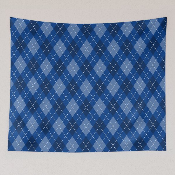 Item preview, Dark Blue Argyle Pattern designed and sold by Happy Puppy Print On Demand.