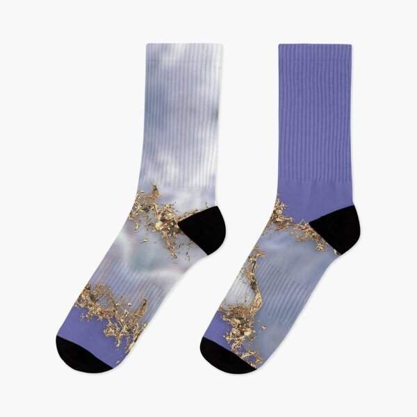 Item preview, Very Peri and Pearl Gold Splatter Abstract designed and sold by k9printart.