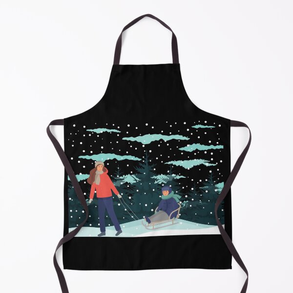 Item preview, Happy Mother and Kid Sledging through the Snow designed and sold by The-Muse.