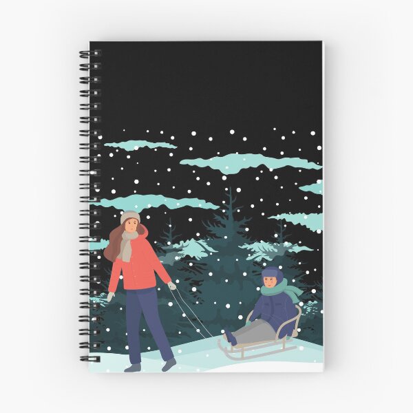 Item preview, Happy Mother and Kid Sledging through the Snow designed and sold by The-Muse.