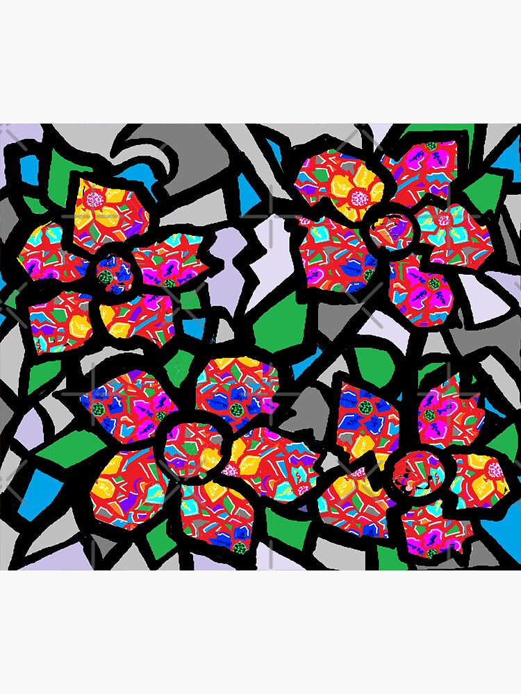 "red Flowers,Pop Art,Flowers by LowEndGraphics" Sticker for Sale by