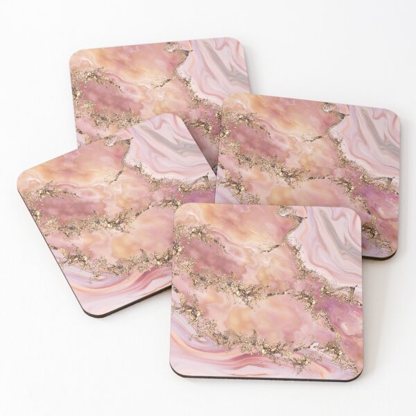Item preview, Rose quartz and pastel pink marble designed and sold by k9printart.