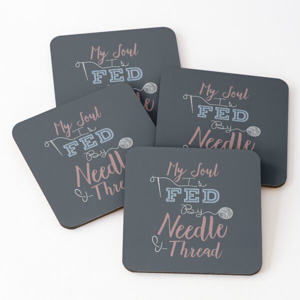 Item preview, My Soul Is Fed By Needle & Thread - Funny Sewing Quotes Gifts  designed and sold by ferdaousseshop.