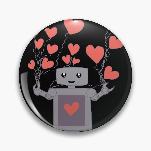 Item preview, Robot Love Fitted V-Neck designed and sold by ThomasinaGreen.
