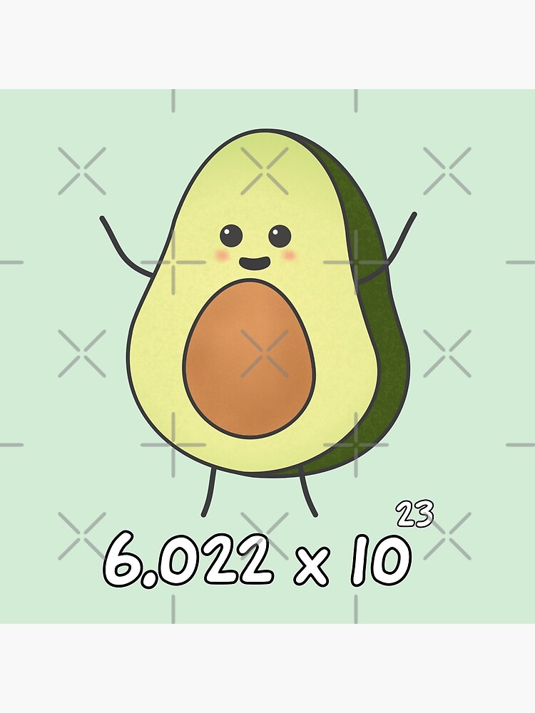 Disover Avocadro numbers cute avocado chemist Premium Matte Vertical Poster