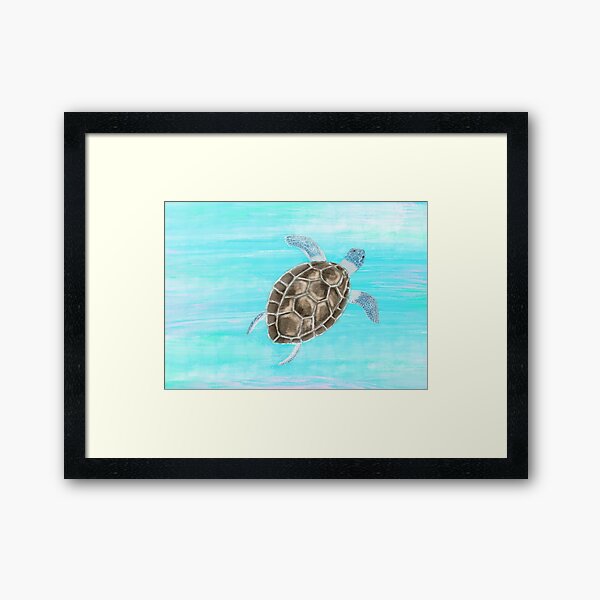 Item preview, Watercolor Turtle Art Print designed and sold by thejoyfulonion.