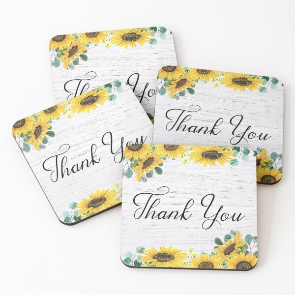 Item preview, Elegant Rustic Sunflower - Thank You designed and sold by BlushPearls.