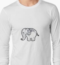 Camiseta de manga larga Elefante con relleno de mármol