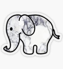 Elefant mit Marmorfüllung Transparenter Sticker