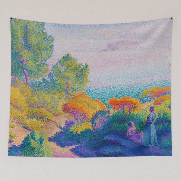 Item preview, Two Women by the Shore, Mediterranean by Henri-Edmond Cross Digital replica designed and sold by ramazis.