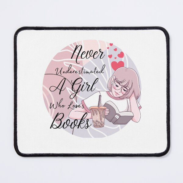 Item preview, Never Underestimate A Girl Who Loves Books(Books Lover Gift) designed and sold by i-longmanshop.