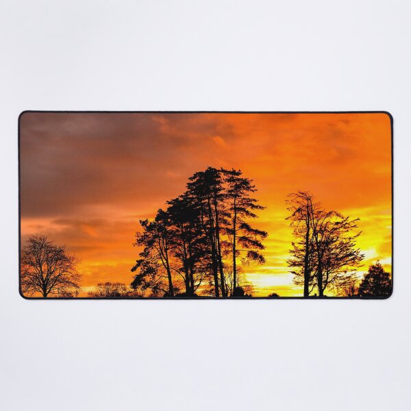 Item preview, Orange Sunset Pines designed and sold by FOLK ART FUSION.