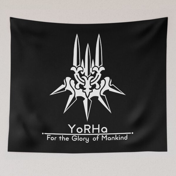 Item preview, YoRHa + Motto Black Background Classic T-Shirt designed and sold by gregorycollins.