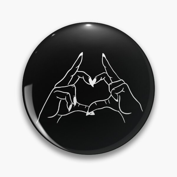 Item preview, Heart hands but also fuck you in White designed and sold by Thingamabobbidi.