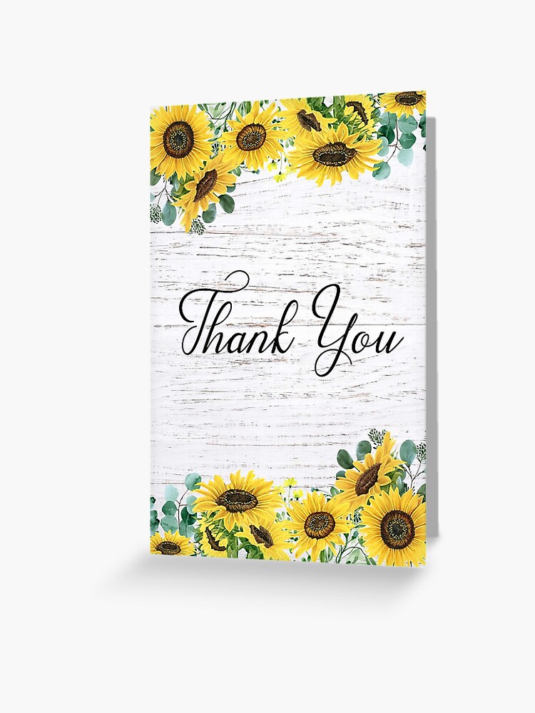 Sunflower Thank You Tags