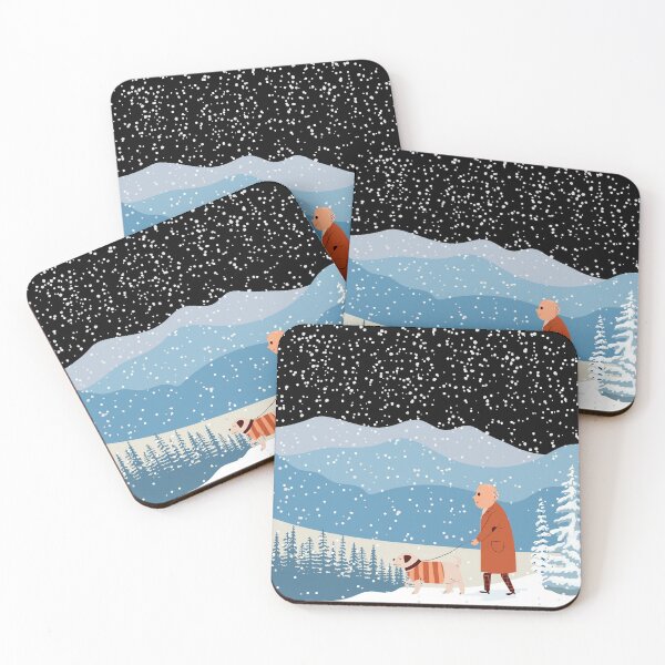 Item preview,  DOG WALK IN THE SNOW designed and sold by PotluckPrints.